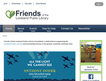 Tablet Screenshot of friendsofthelovelandlibrary.org
